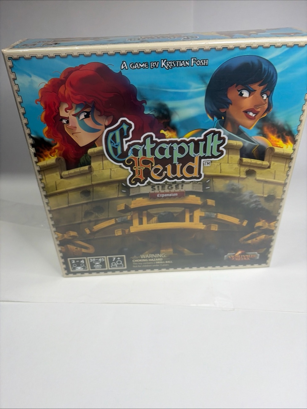 Catapult Feud Siege Expansion Board Game - Blue & Red